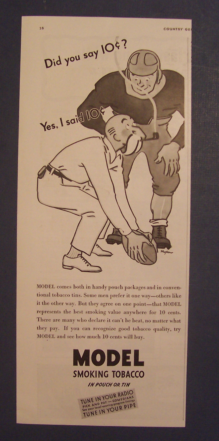 1934  Model  Smoking  Tobacco