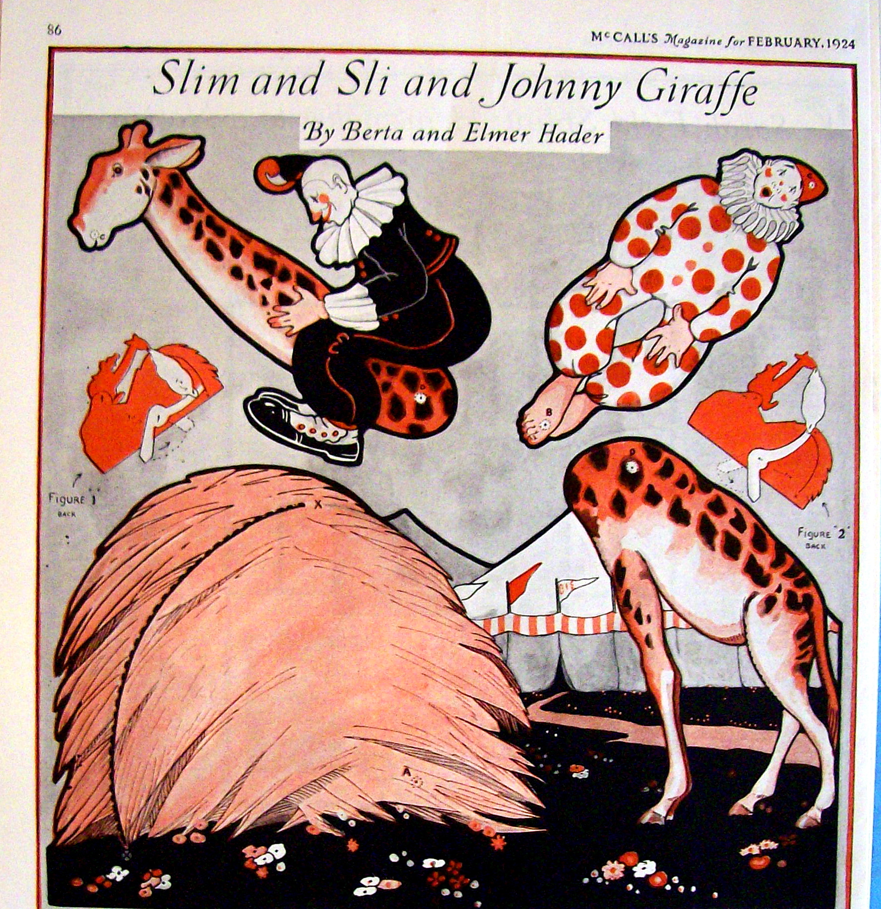 Slim & Sli, The Circus Clown Paper Doll - February 1924