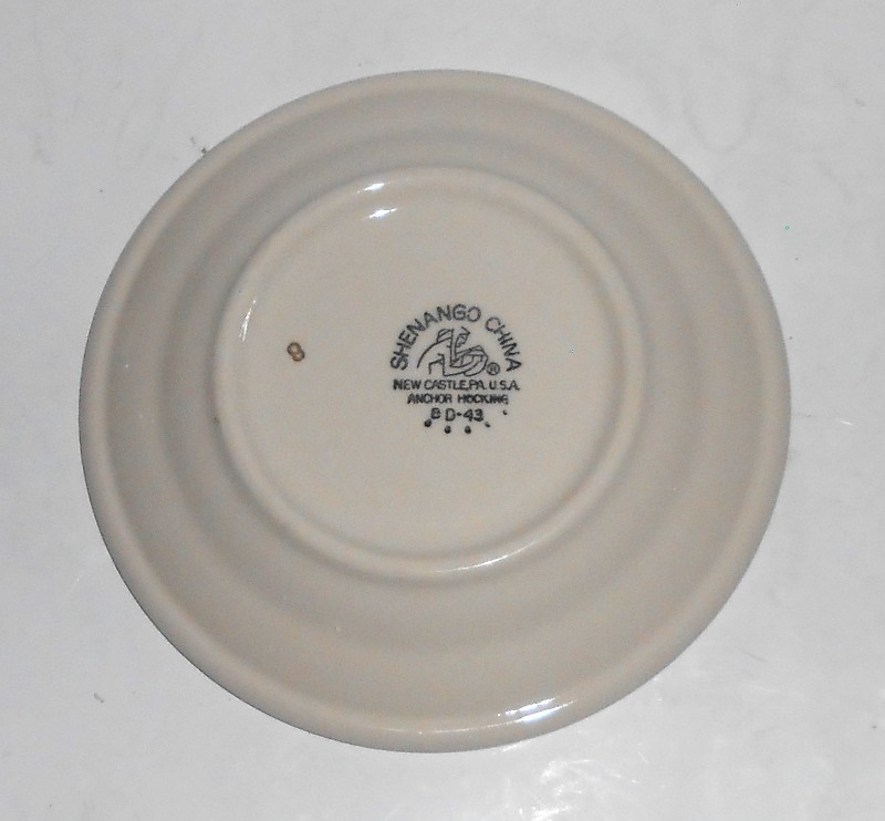 Shenango Restaurant Ware China Maroon w/Gold Bands Bread Plate