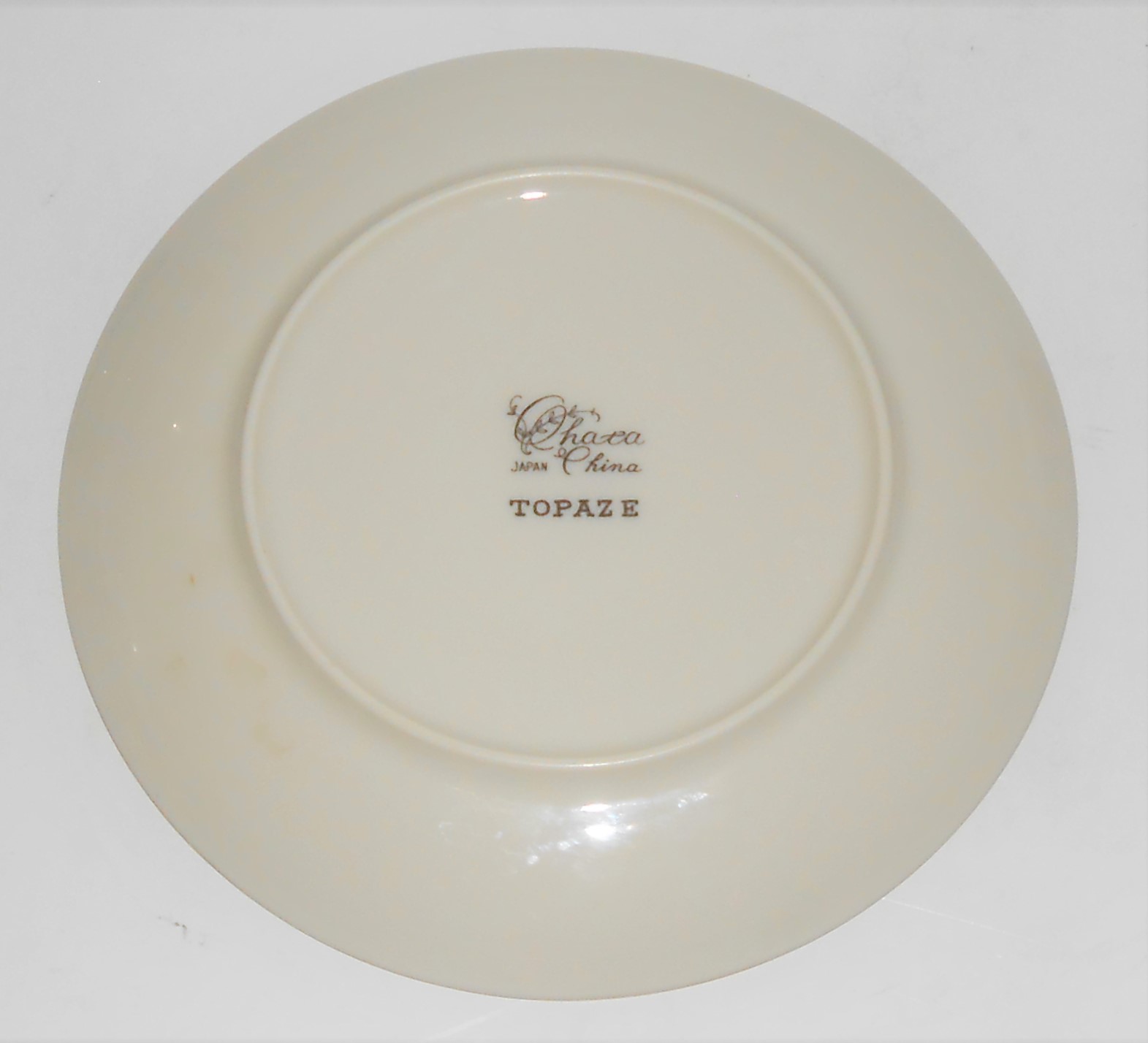 Ohata Japan China Porcelain Topaze Bread Plate w/Gold