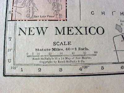 Antique Map Colorado New Mexico 1912 Rand McNally