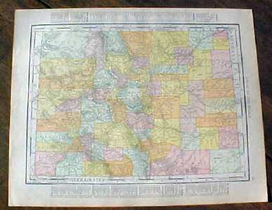 Antique Map Colorado New Mexico 1912 Rand McNally