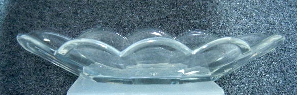 Pressed  Glass Spoon Holders Relish Dish Scalloped Edge