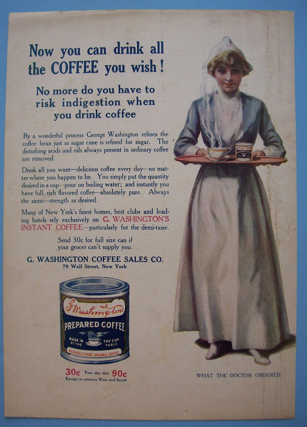 Vintage Ad: 1914 G. Washington Prepared Coffee