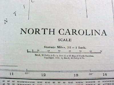 Map West Virginia North Carolina 1912