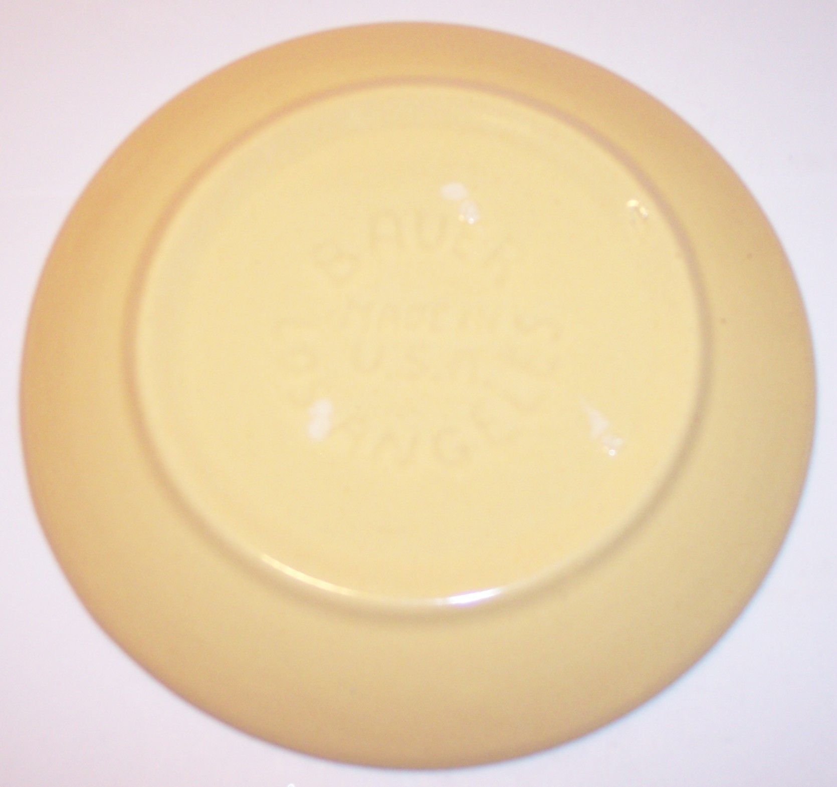 Bauer Pottery Ring Ware Ivory Saucer!