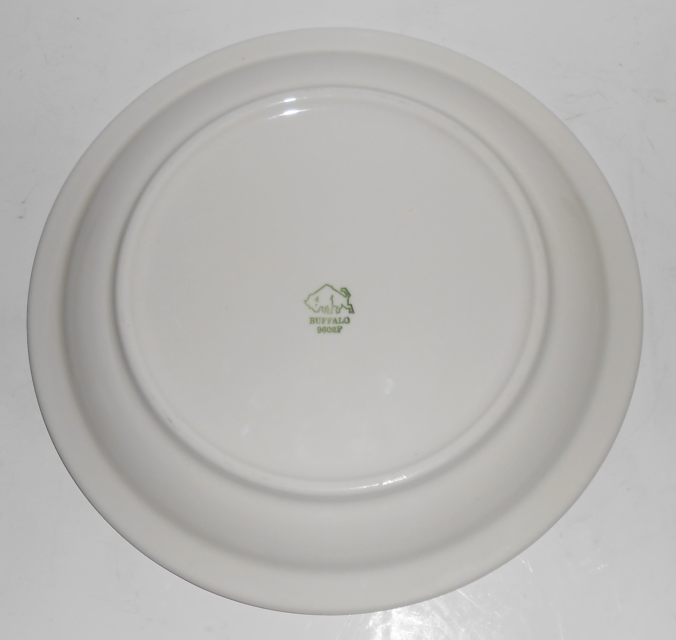 VINTAGE Buffalo Restaurant China Brown Band 9-5/8'' Pla