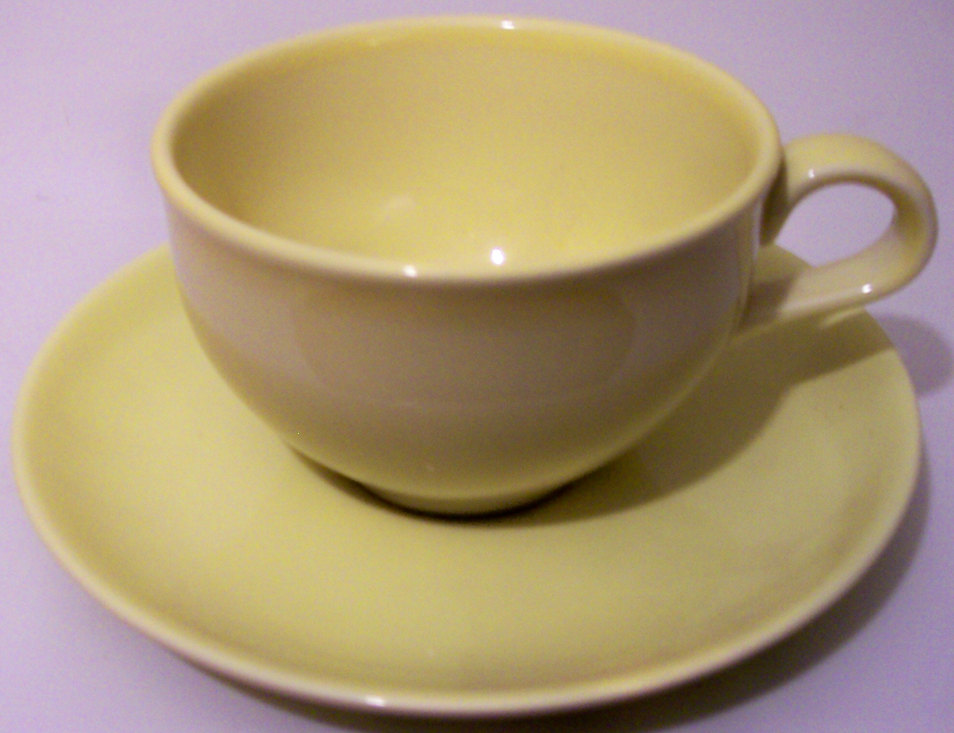 Russel Wright Pottery Iroquois Lemon Cup/Saucer Set!