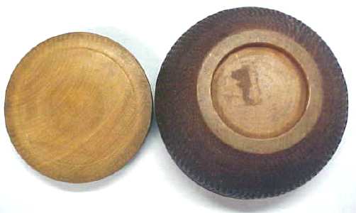 Miniature Carved Box  Round  Ornate Old