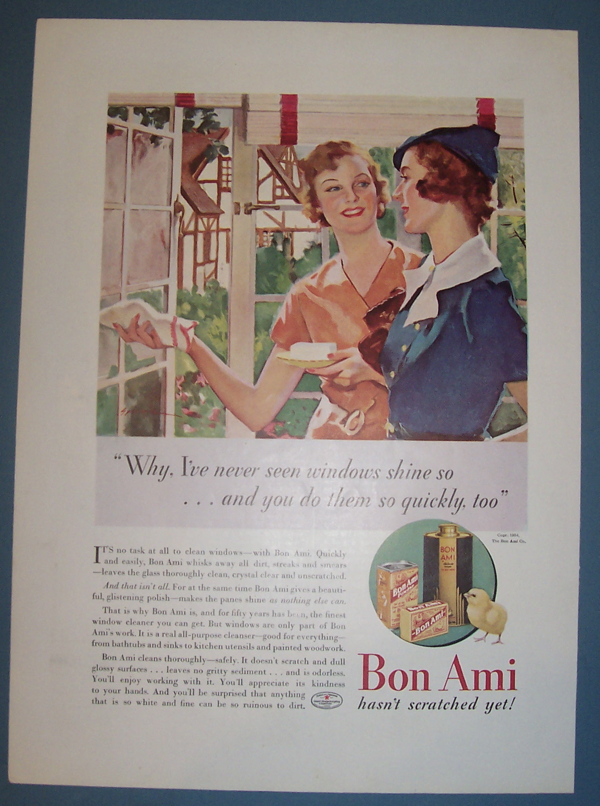 1935 Bon Ami with Two Women Talking