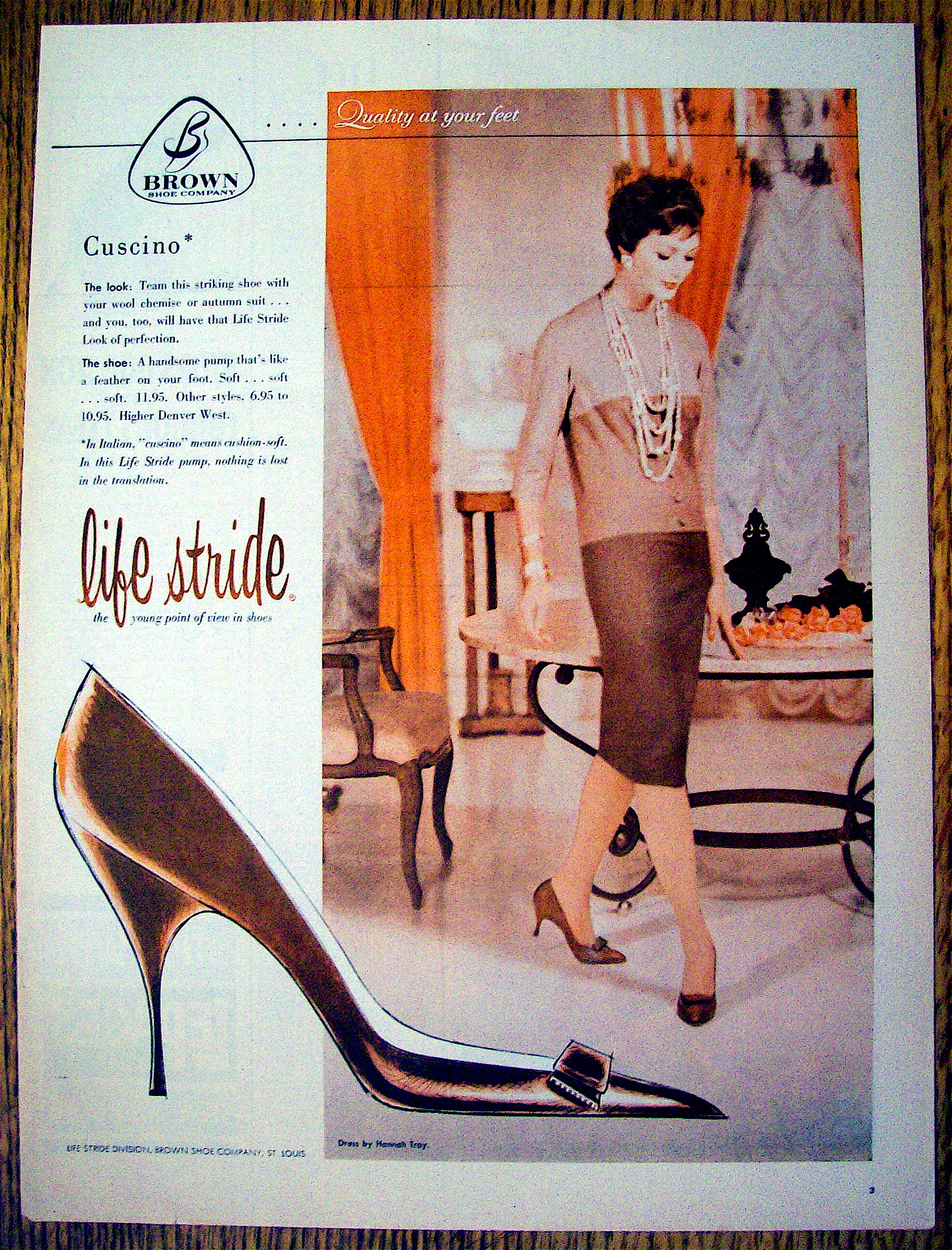 Vintage Ad: 1958 Buster Brown Life Stride Cuscino Shoes
