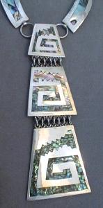 Silver MOP Necklace Bracelet & Earrings Sterling