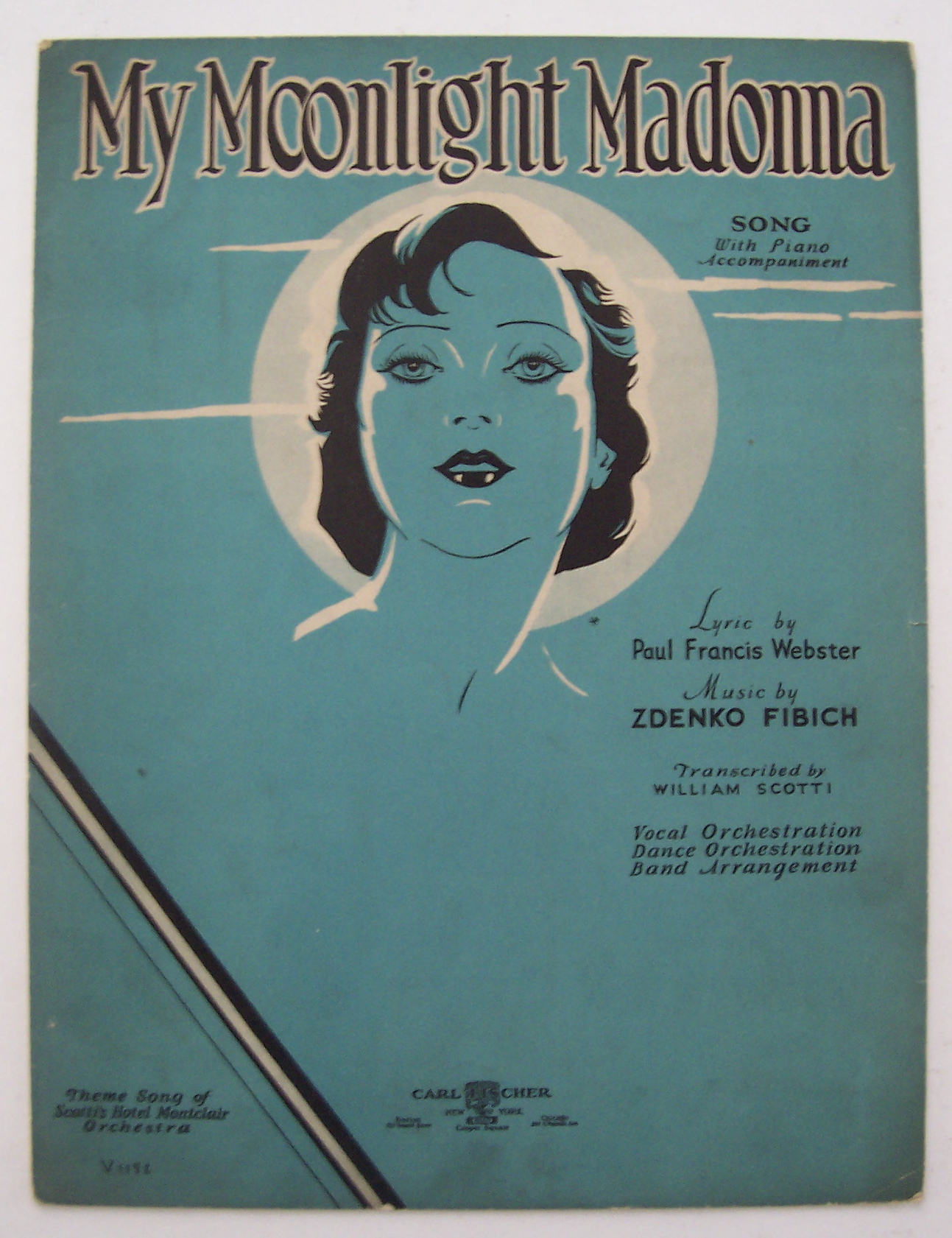 Sheet Music For 1933 My Moonlight Madonna