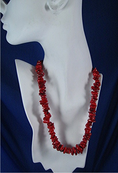 Coral  Sterling SilverToggle Clasp Necklace