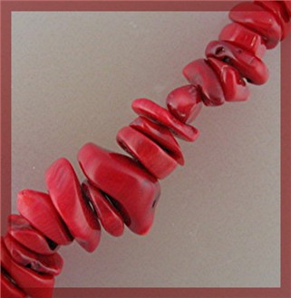Coral  Sterling SilverToggle Clasp Necklace