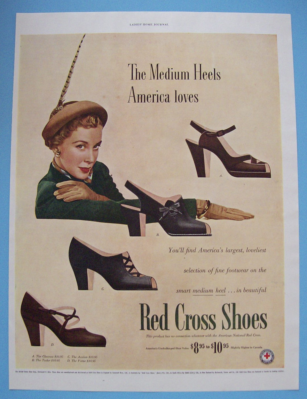 1949 Red Cross Shoes with Woman & Shoes