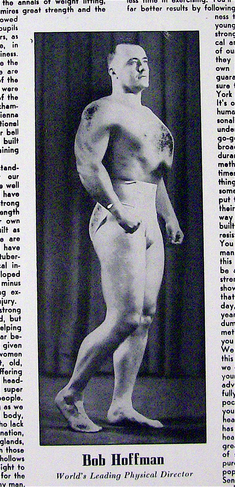 1942 York Barbell Company with Bob Hoffman