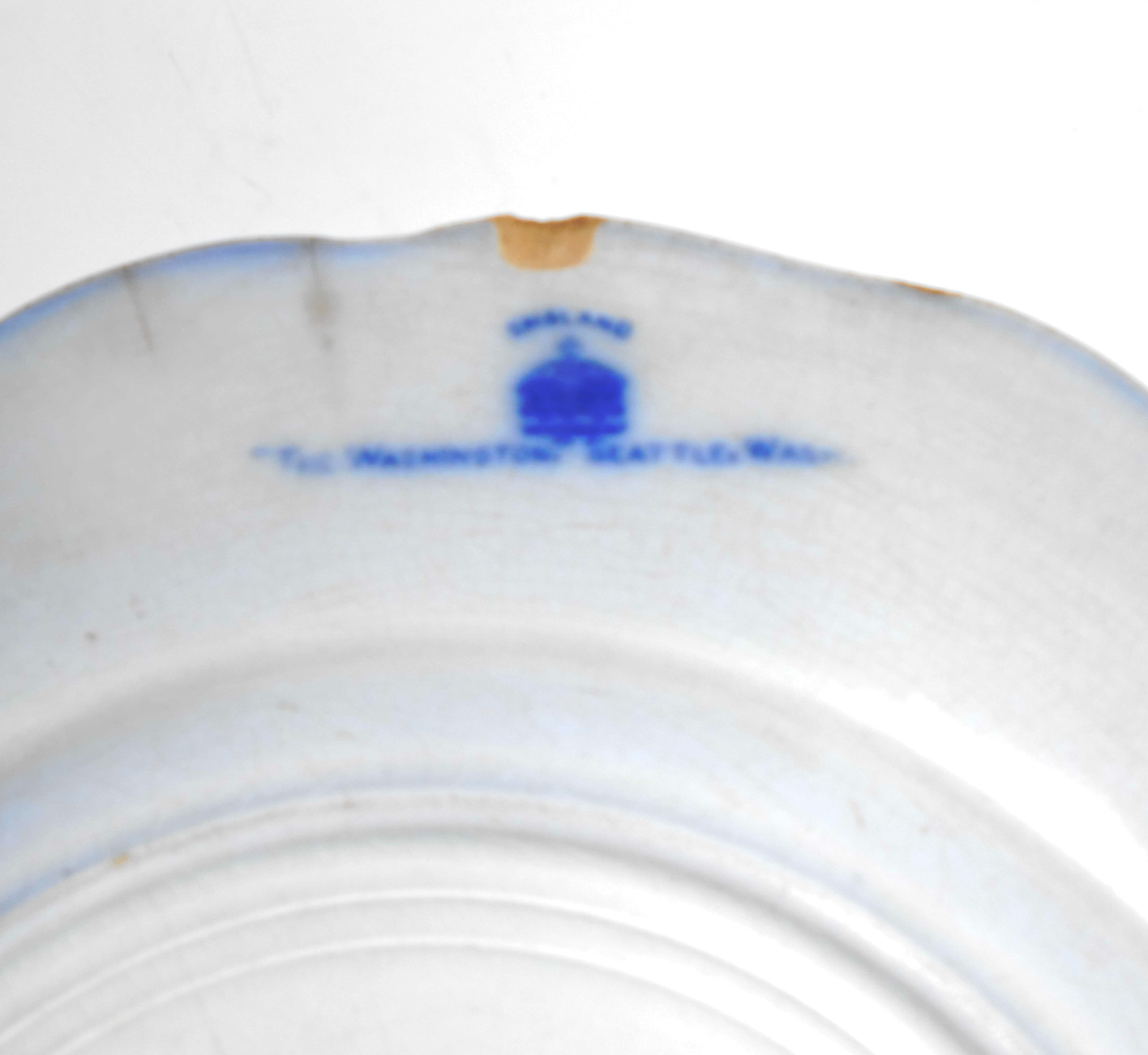 England Flow Blue China Washington Hotel Seattle Plate!