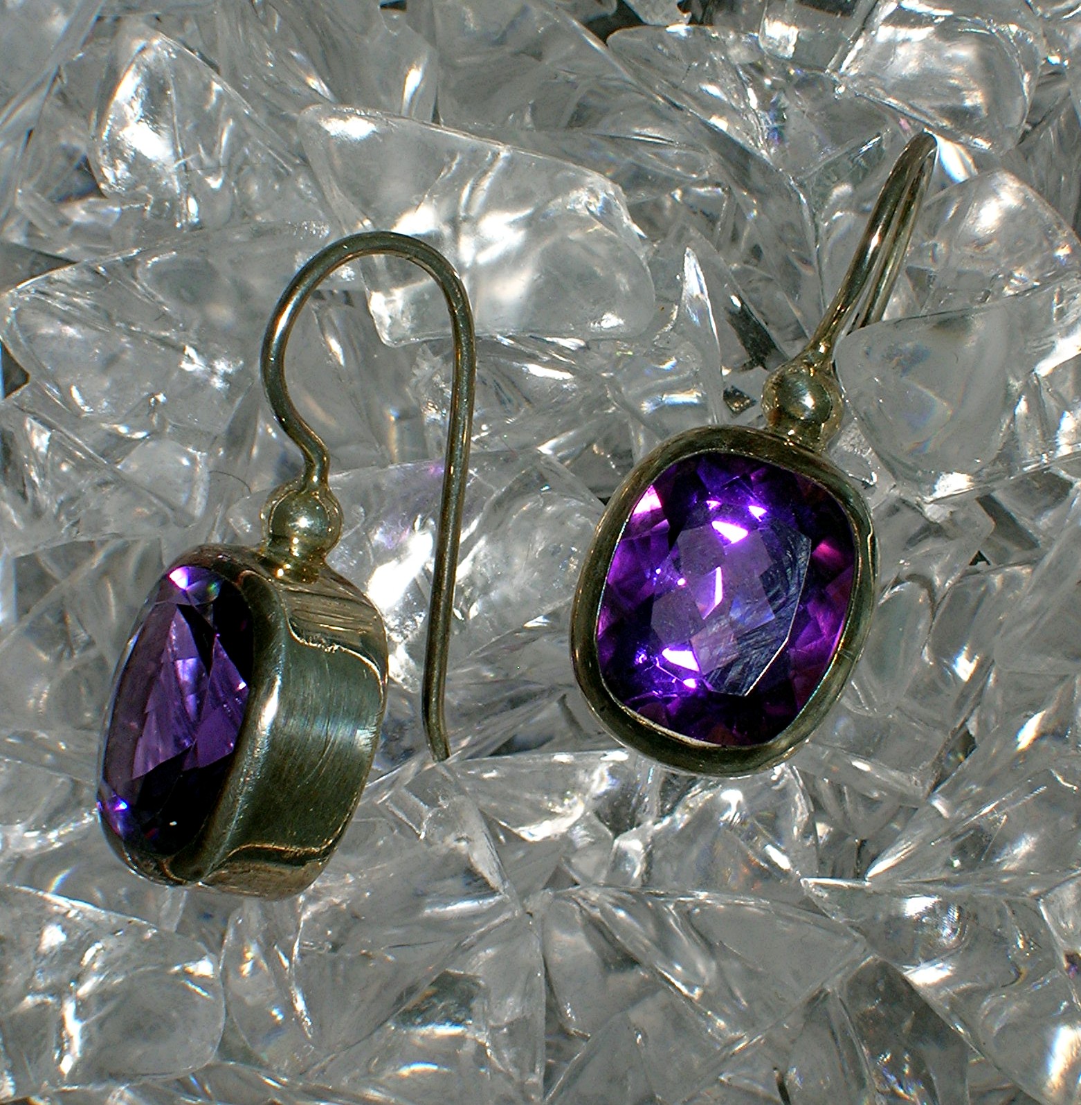 Sterling Silver Amethyst Earrings