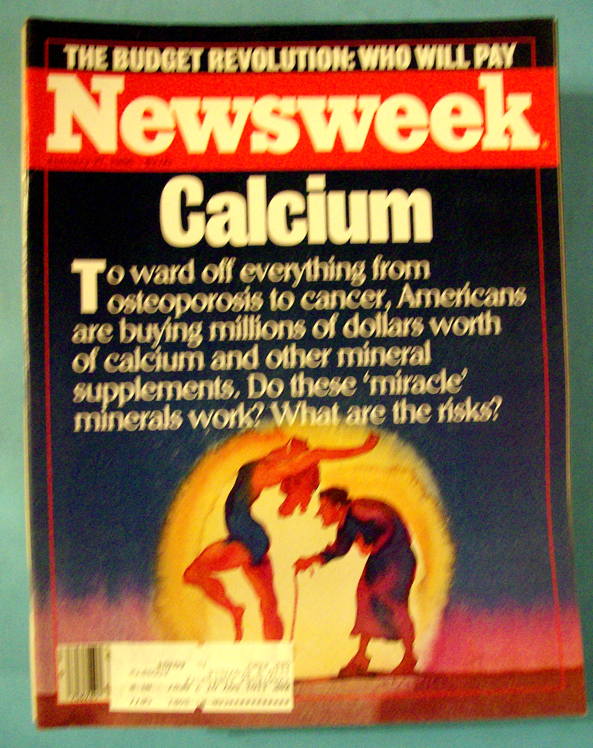 Newsweek Magazine - January 27, 1986 - Calcium