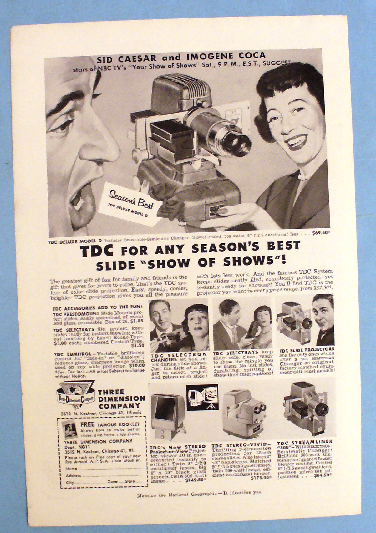 1953 Three Dimension Co. w/ Sid Caesar and Imogene Coca