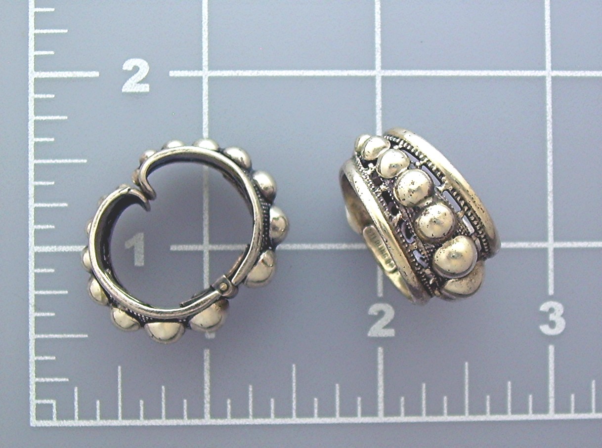 Sterling Silver Balls Clamper Earrings  Mexico Signed