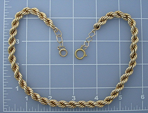 Necklace 14K Gold Rope Chain 105 grams Signed SUCCO