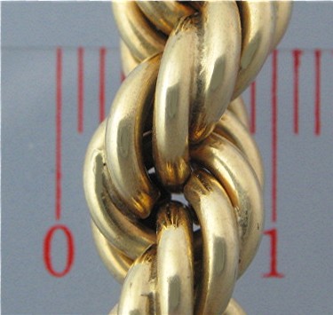 Necklace 14K Gold Rope Chain 105 grams Signed SUCCO