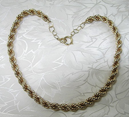 Necklace 14K Gold Rope Chain 105 grams Signed SUCCO
