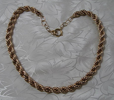 Necklace 14K Gold Rope Chain 105 grams Signed SUCCO