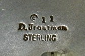 David Troutman Coral Varicite Sterling Silver Buterfly