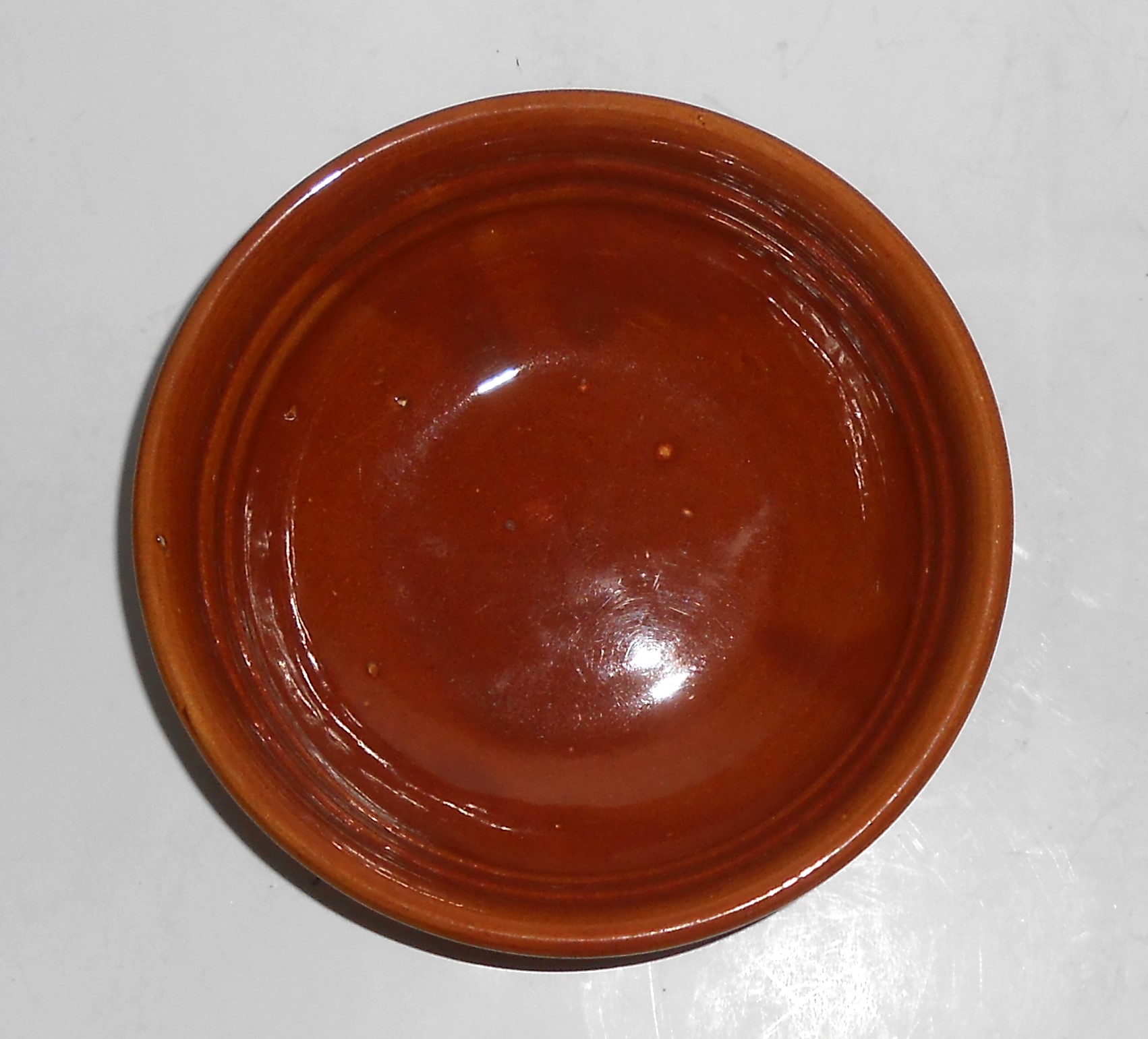 Vintage Bauer Pottery Ring Ware #5 BROWN Nappy Bowl