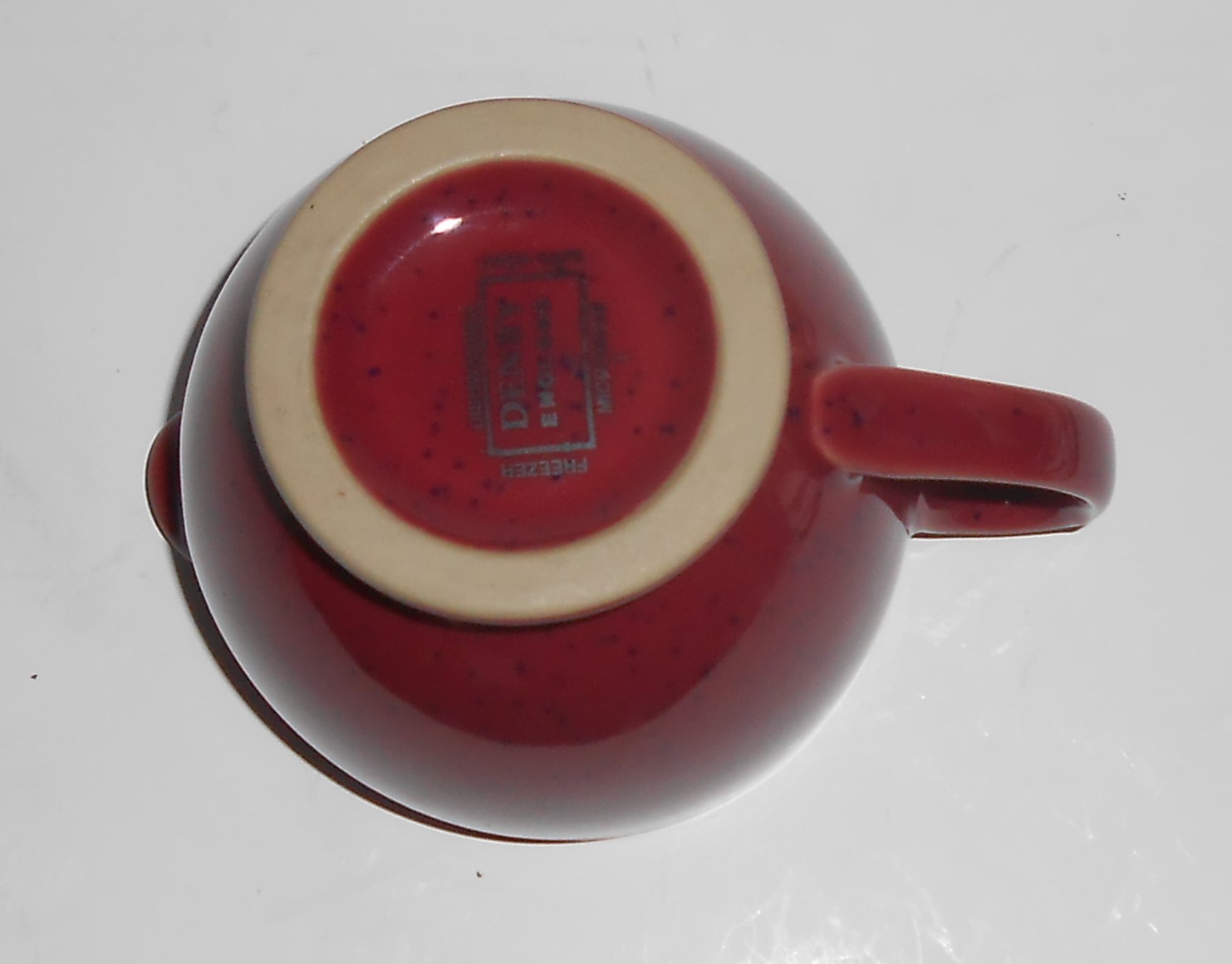 Denby Pottery Stoneware Harlequin Red/Green Creamer