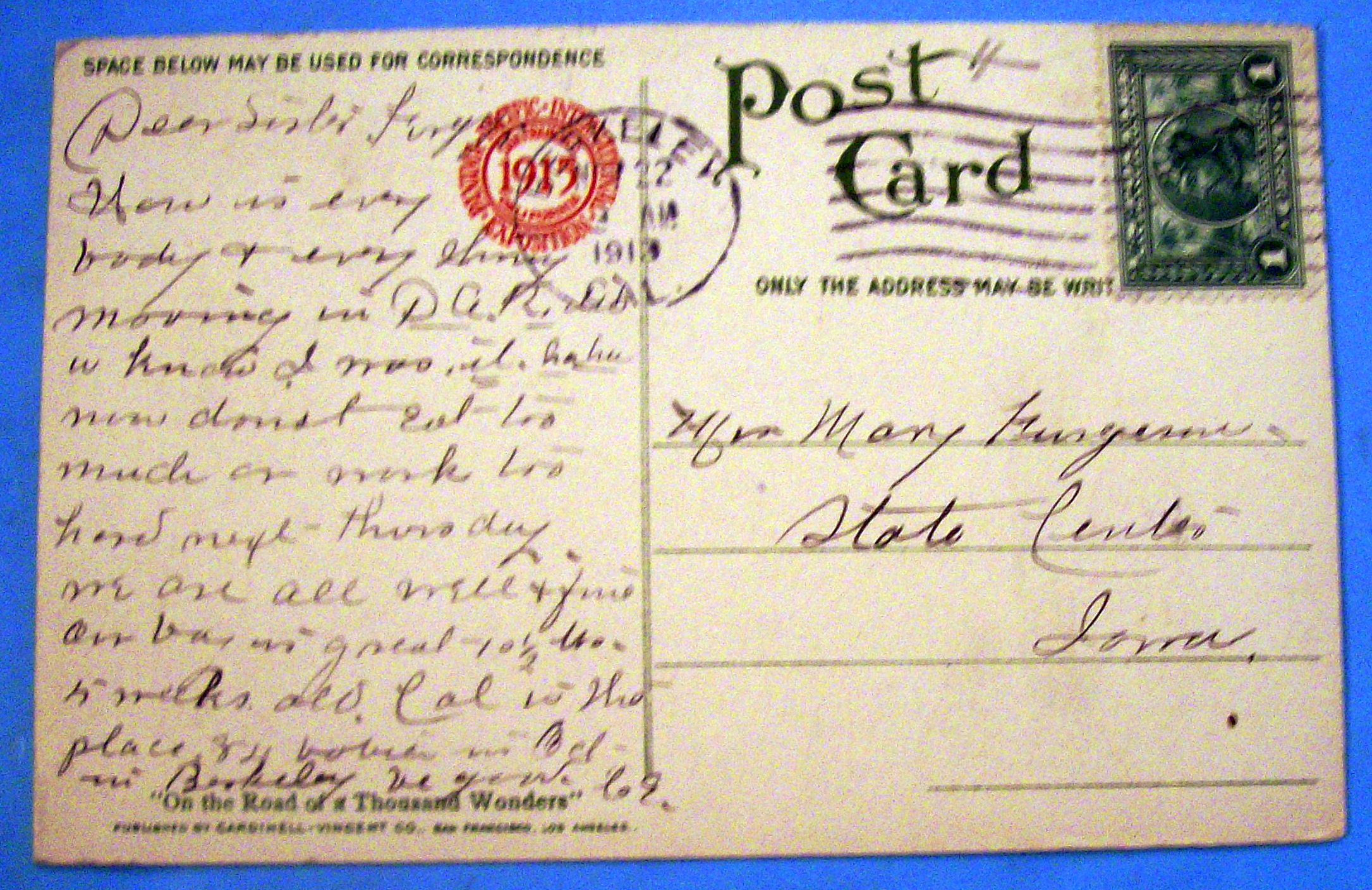 The Golden Gate, Panama Pacific Exposition Postcard
