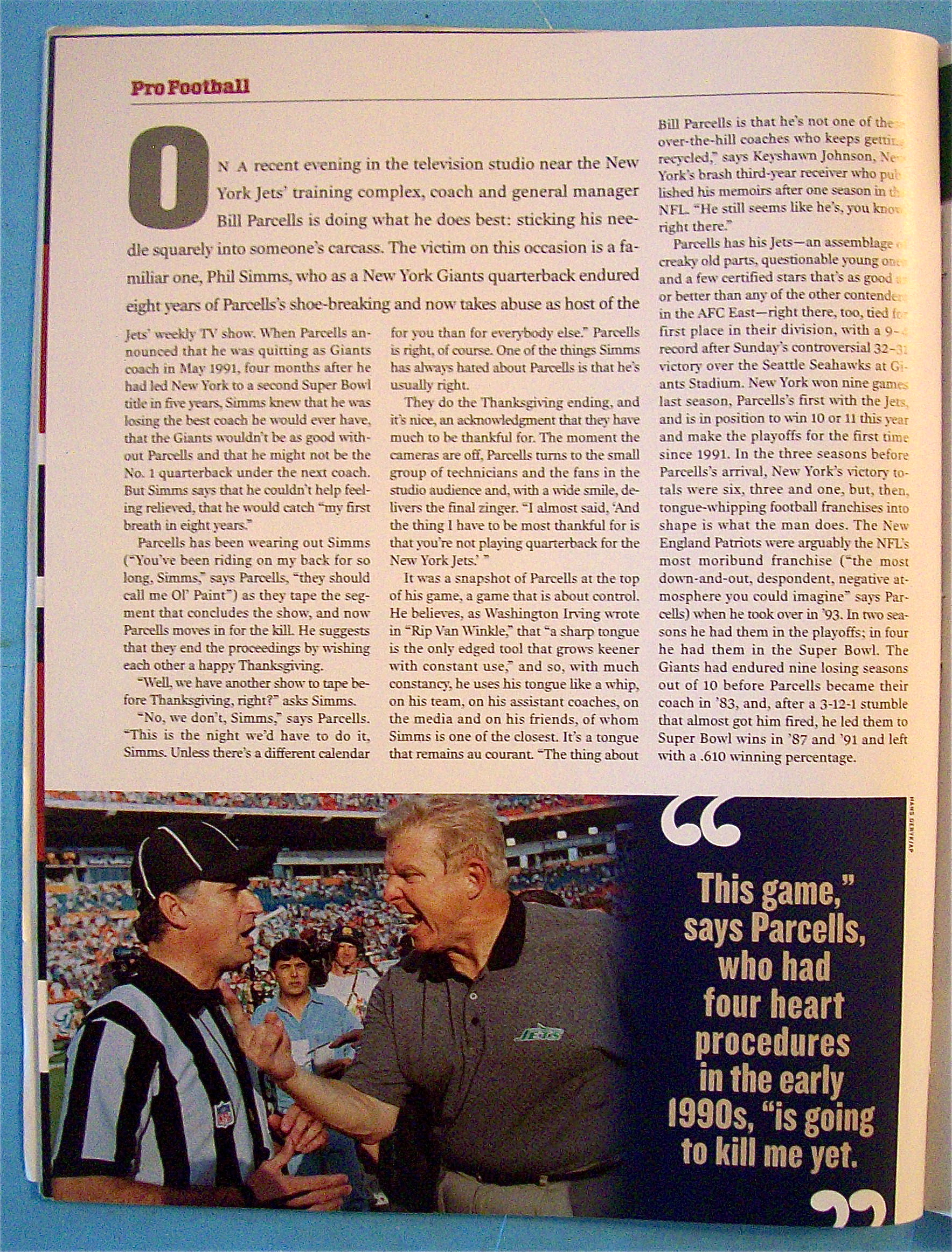Sport Illustrated Magazine-December 14, 1998-B Parcells