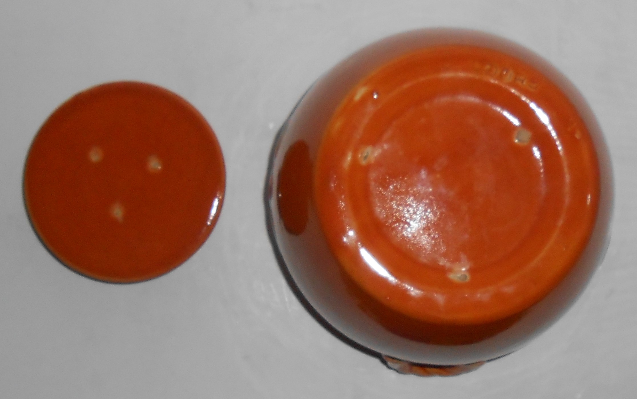 Coors Pottery Rosebud Orange Utility Jar W/Lid #3