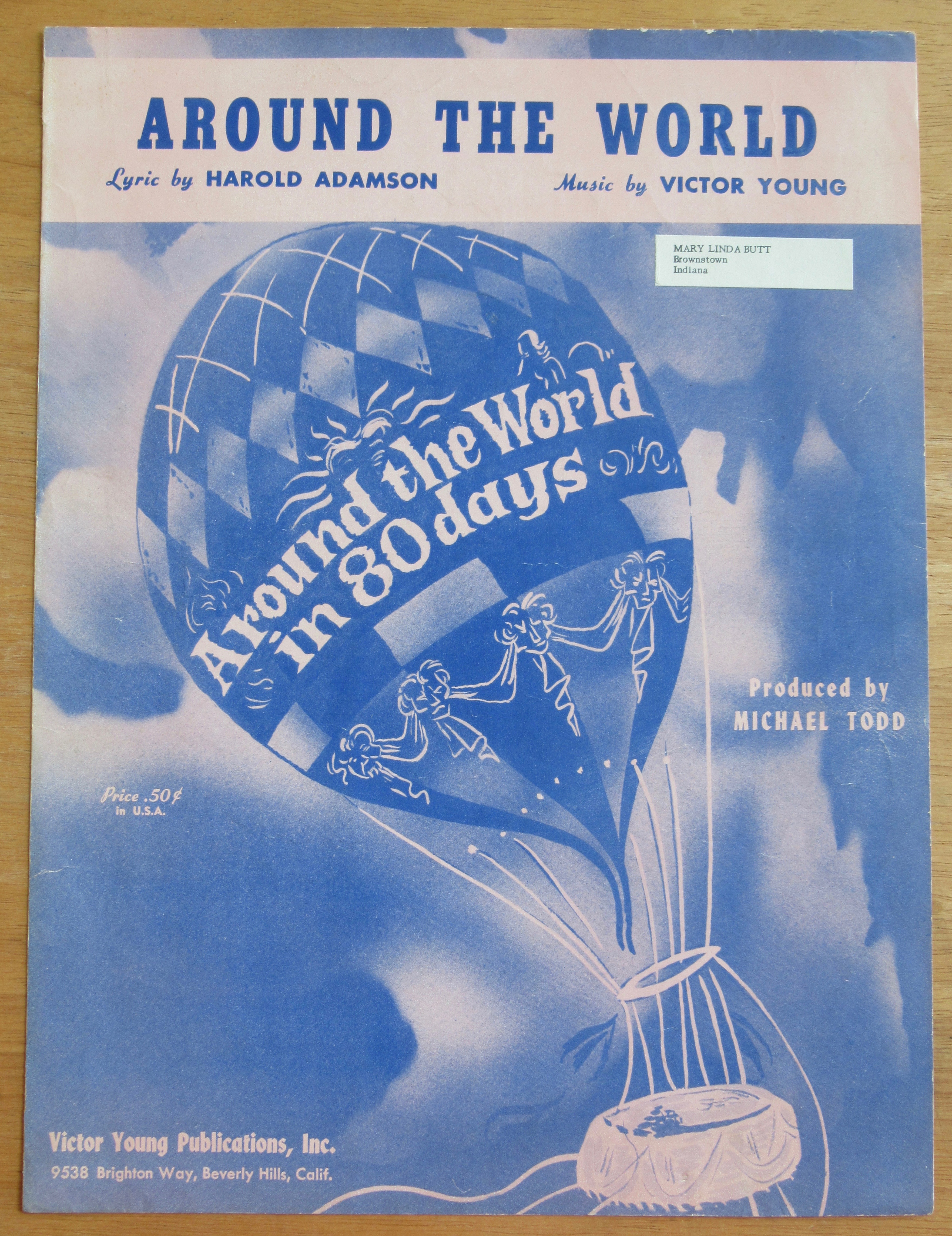 1956 Around The World Sheet Music