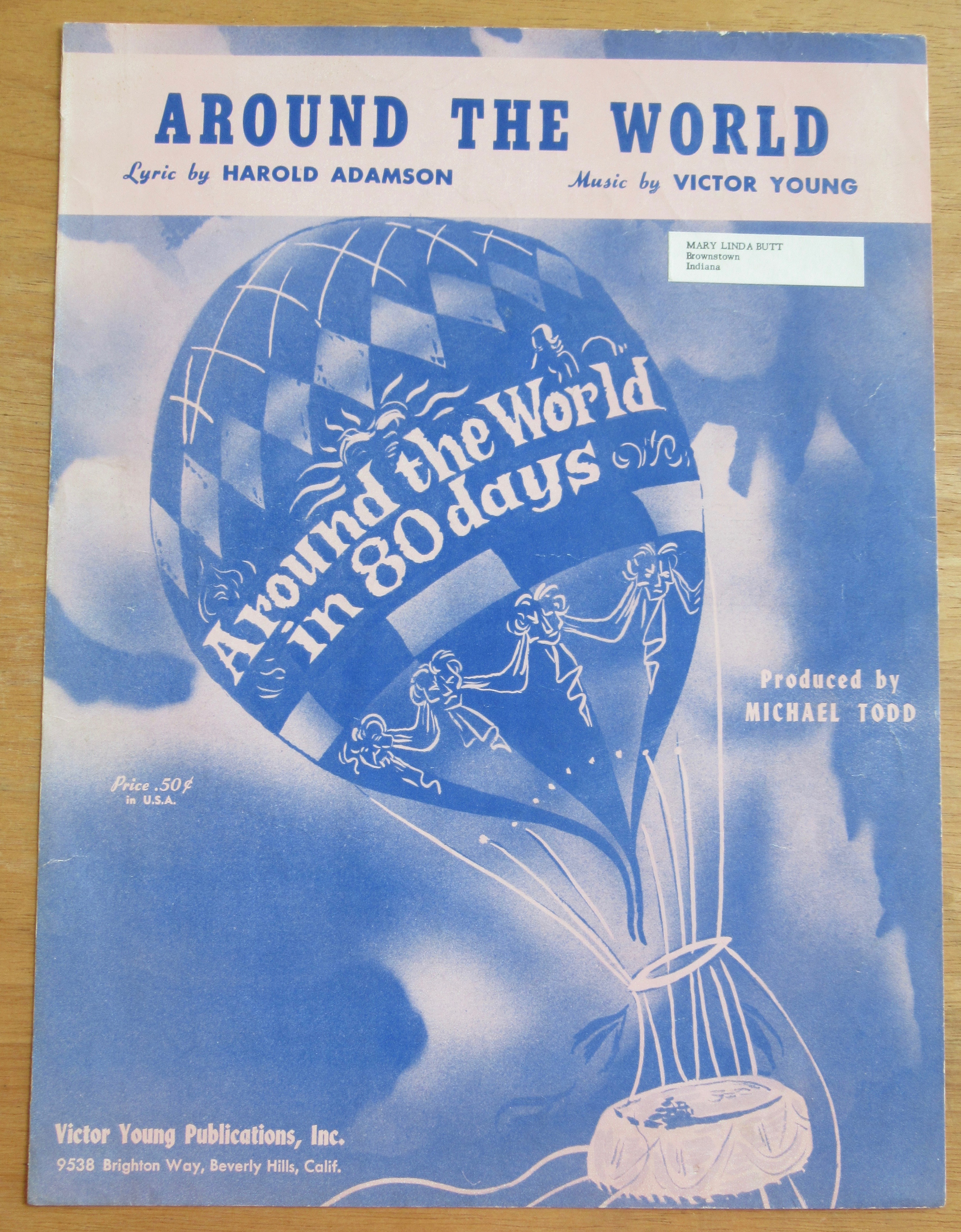 1956 Around The World Sheet Music
