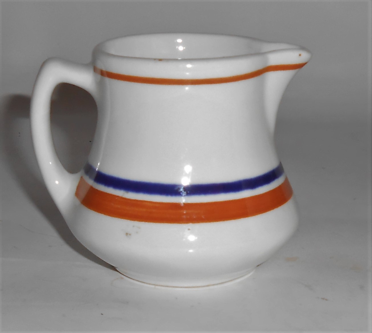 Shenango China Restaurant Blue/Orange Floral Creamer