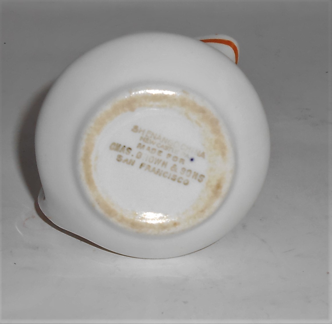 Shenango China Restaurant Blue/Orange Floral Creamer