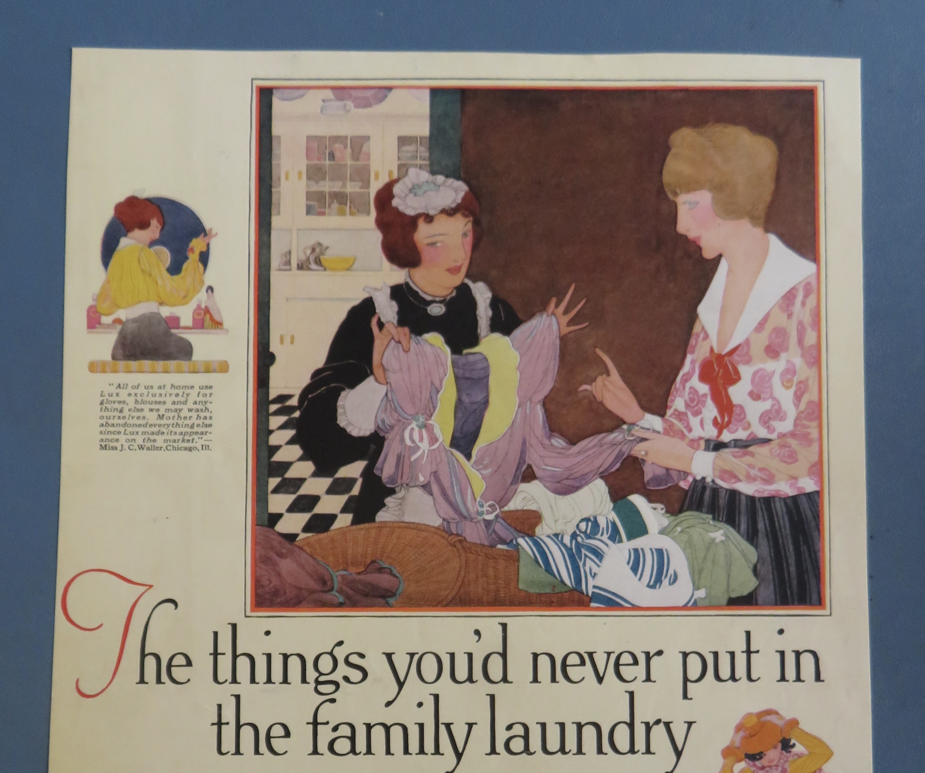 1918 Lux Soap with Woman & Maid Looking At Dress