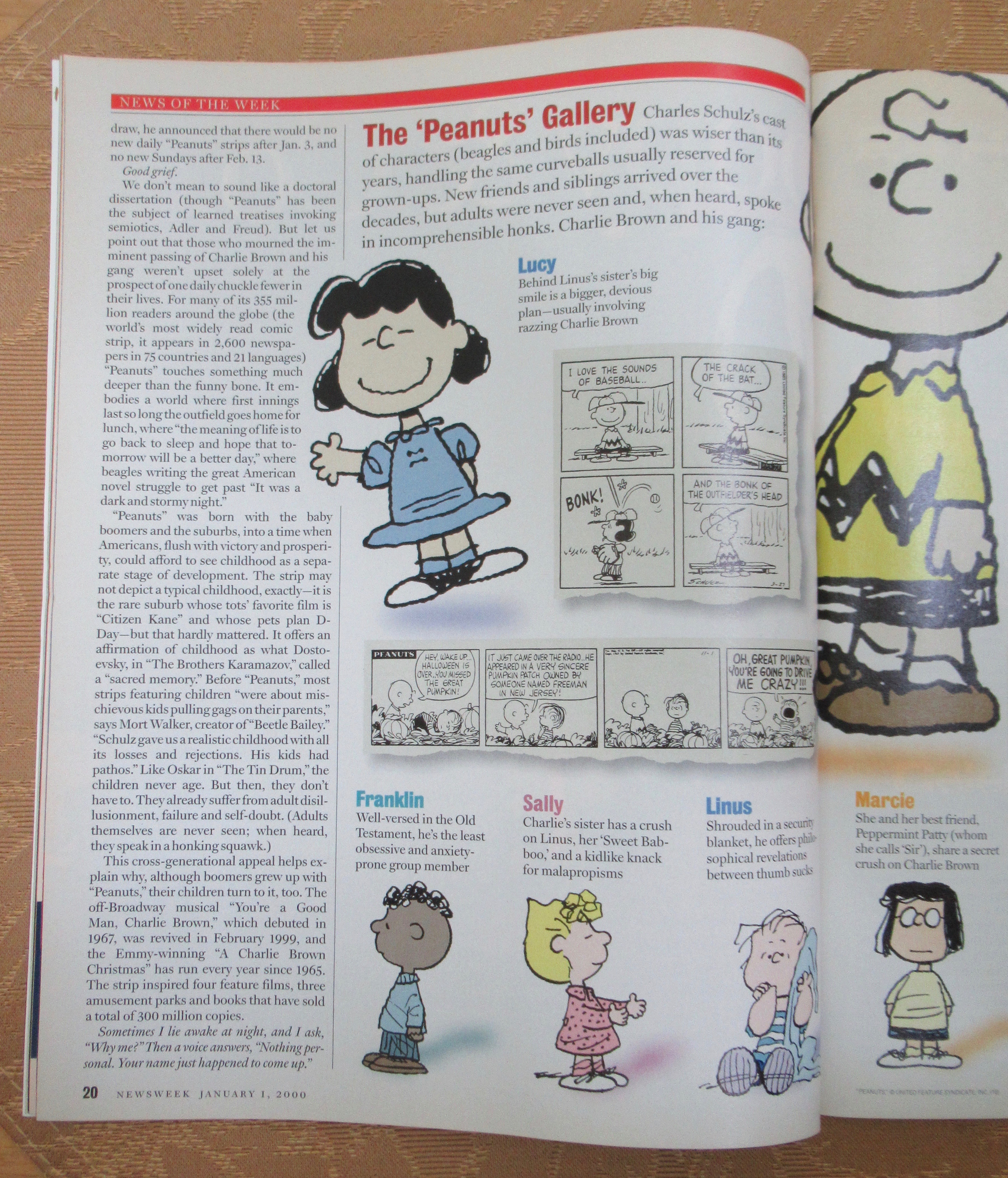 Newsweek Magazine-January 1, 2000-Charlie Brown