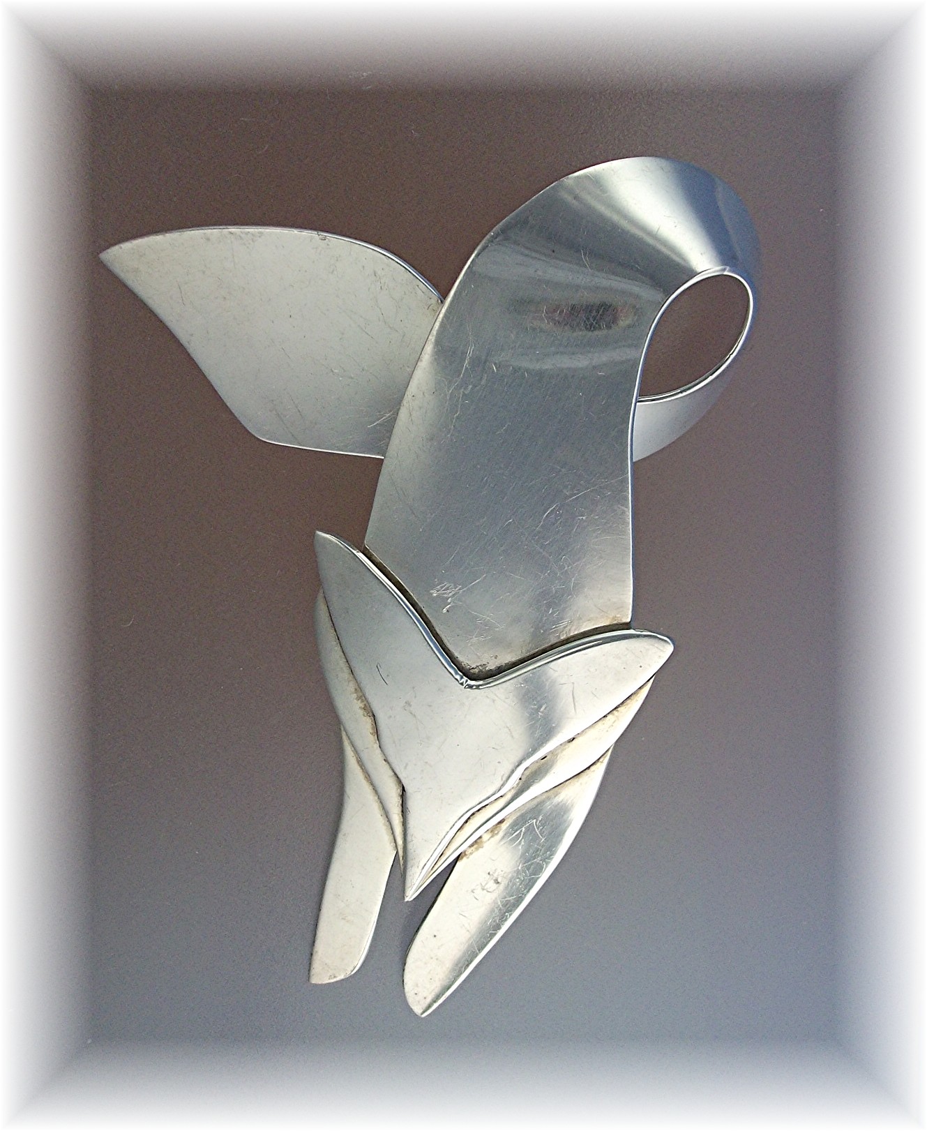 Brooch Sterling Silver  Large FOX Pin Mexico TP-S4