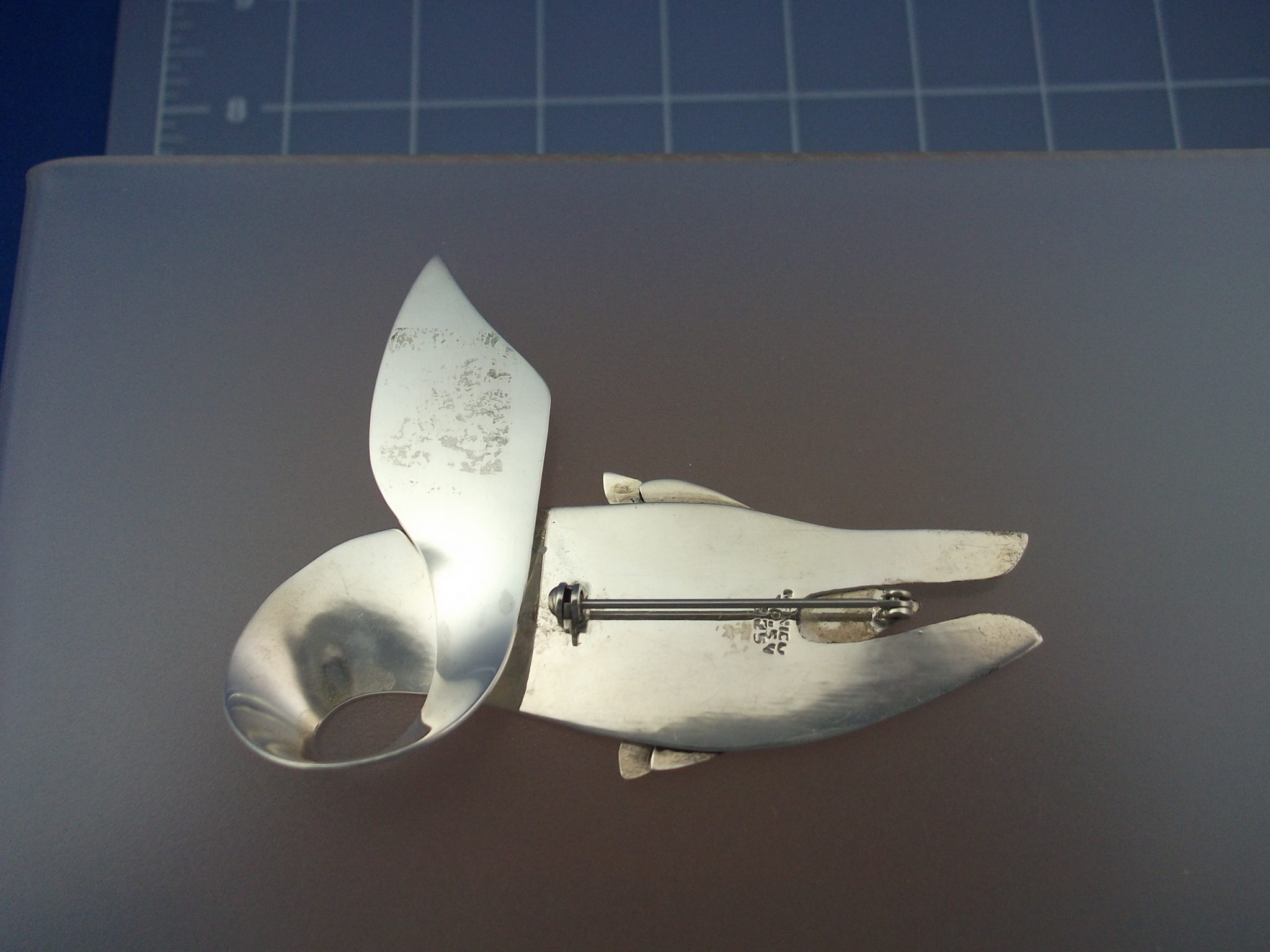 Brooch Sterling Silver  Large FOX Pin Mexico TP-S4