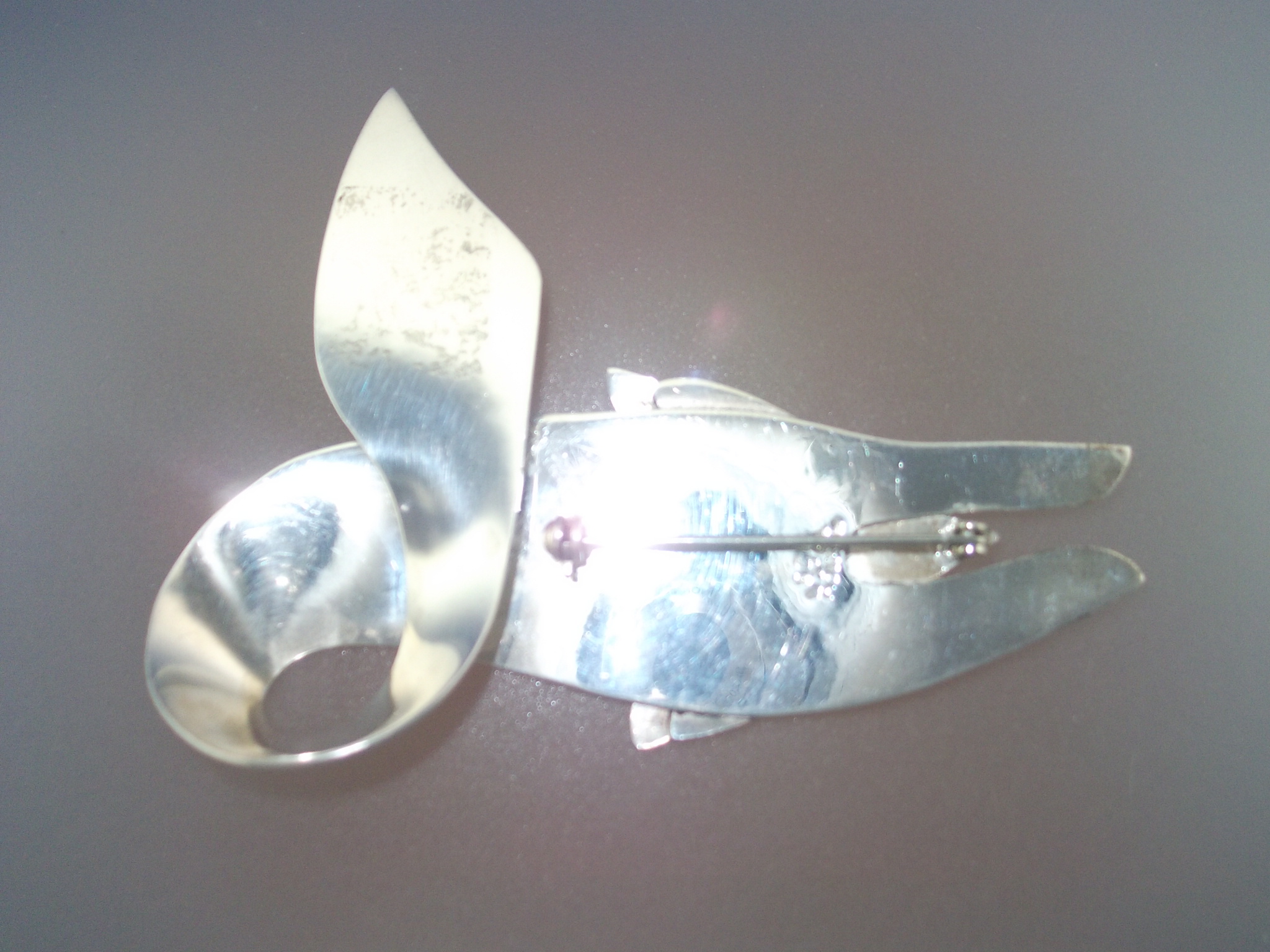 Brooch Sterling Silver  Large FOX Pin Mexico TP-S4