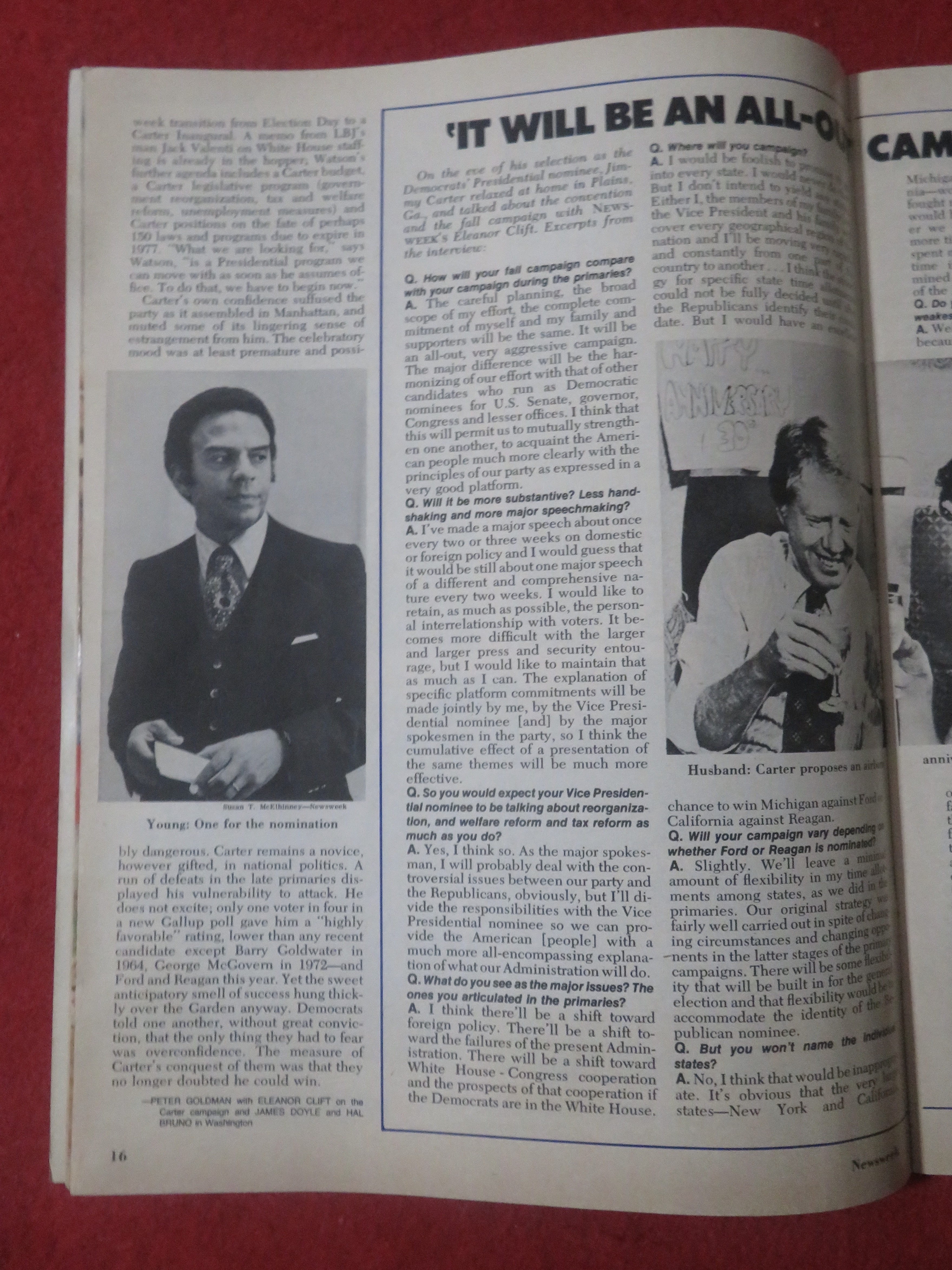 Newsweek Magazine July  19, 1976 Coming of Carter
