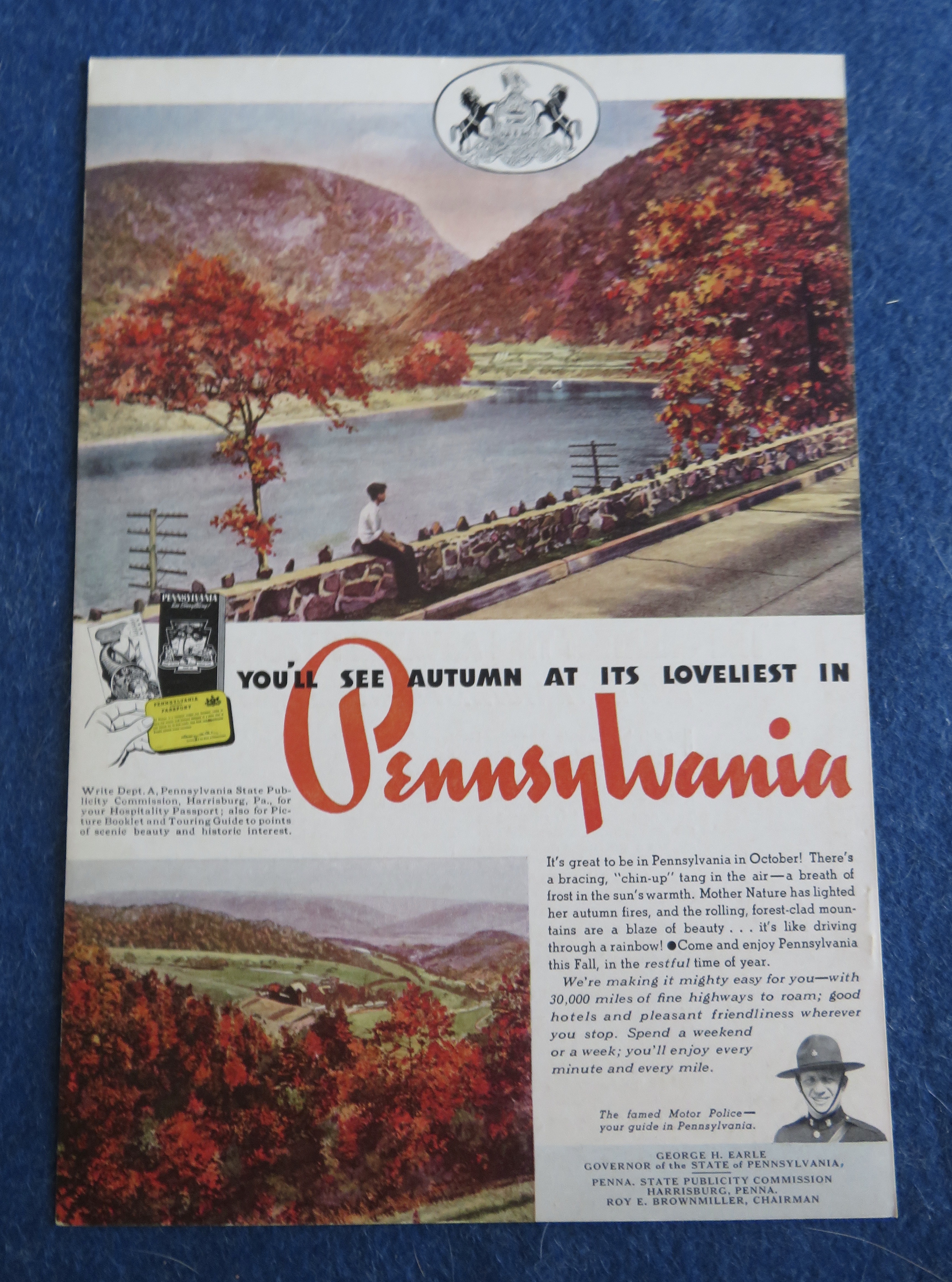 1938 Pennsylvania with Autumn At Its Loveliest