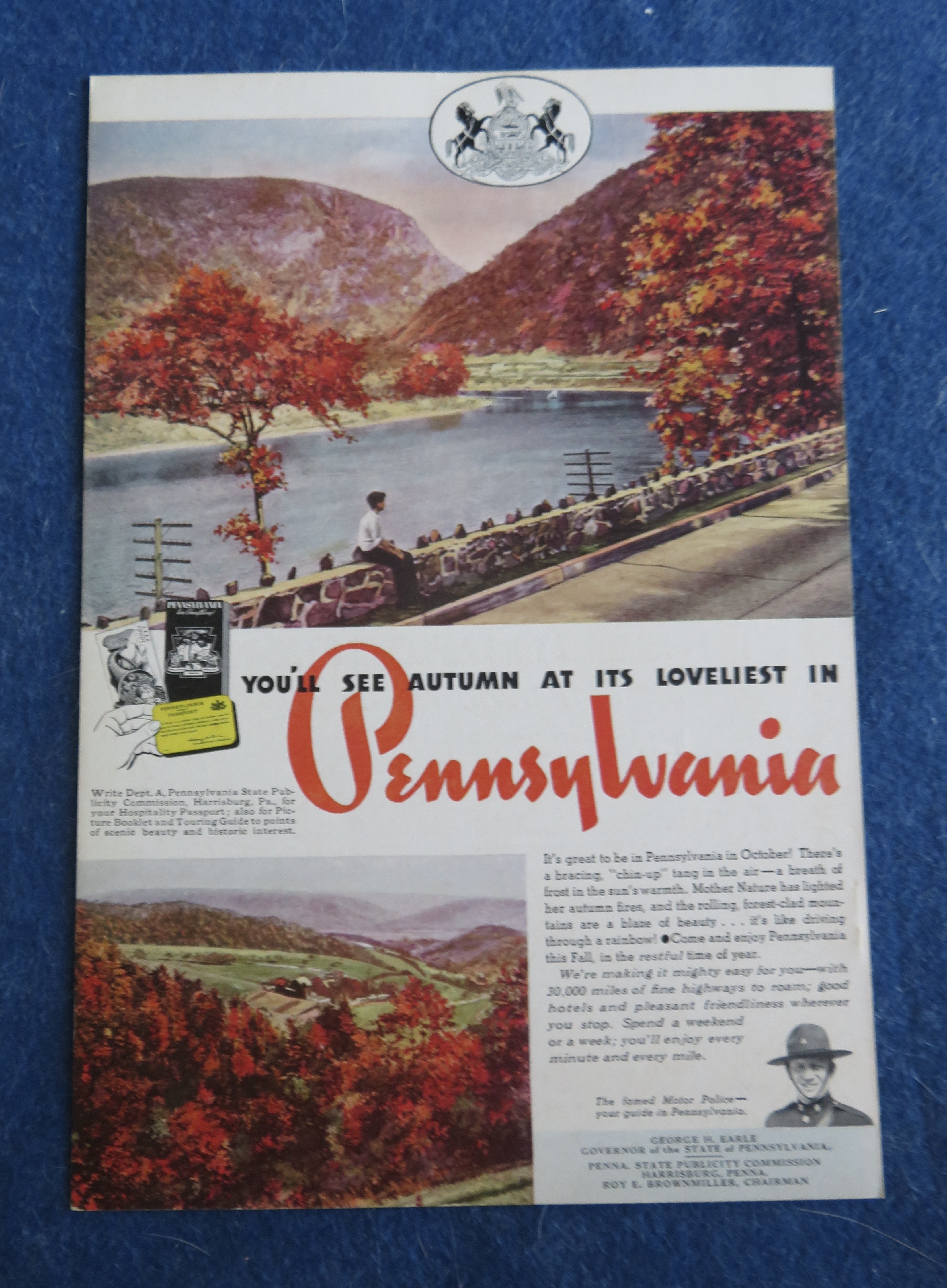 1938 Pennsylvania with Autumn At Its Loveliest