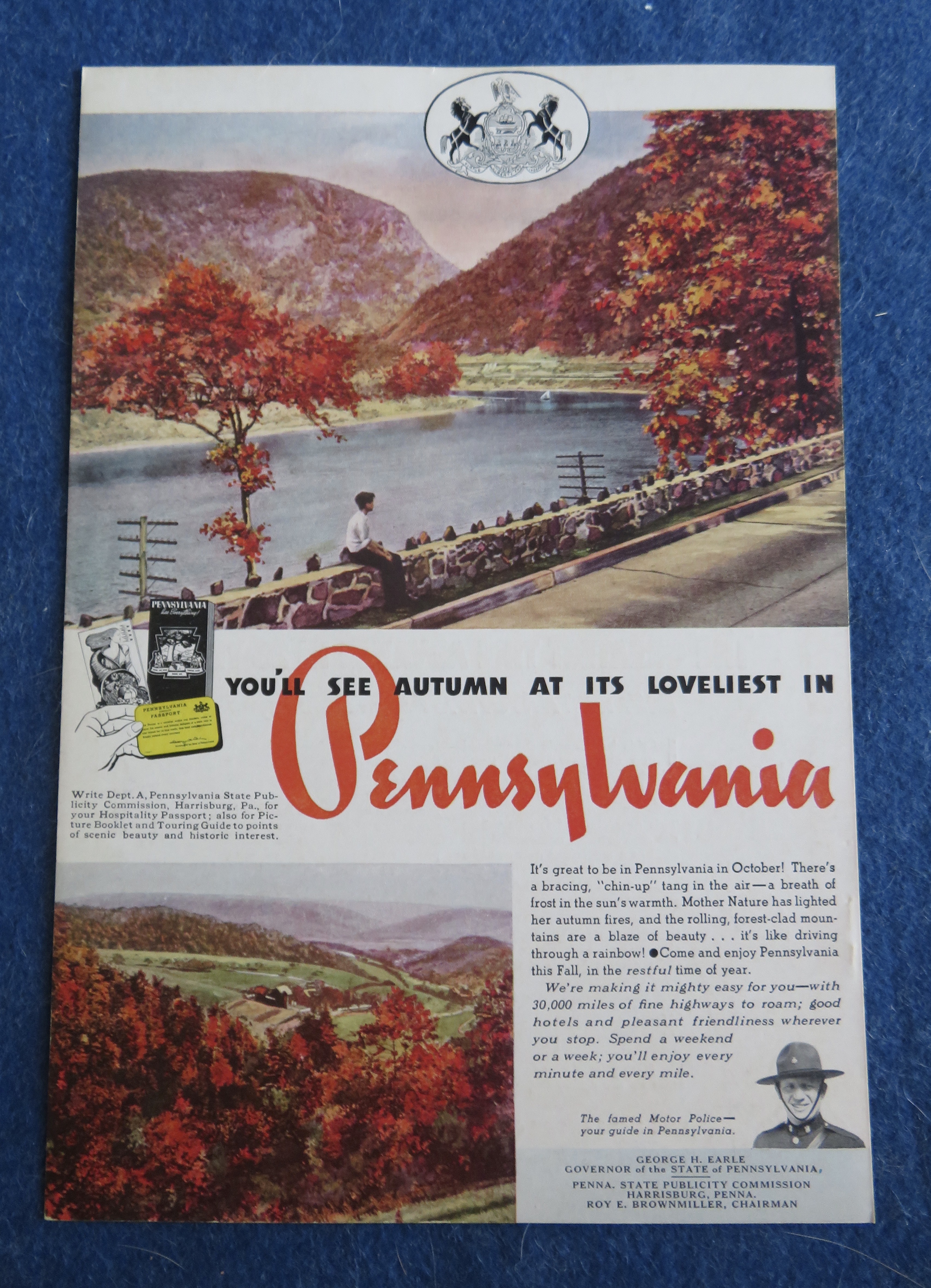 1938 Pennsylvania with Autumn At Its Loveliest