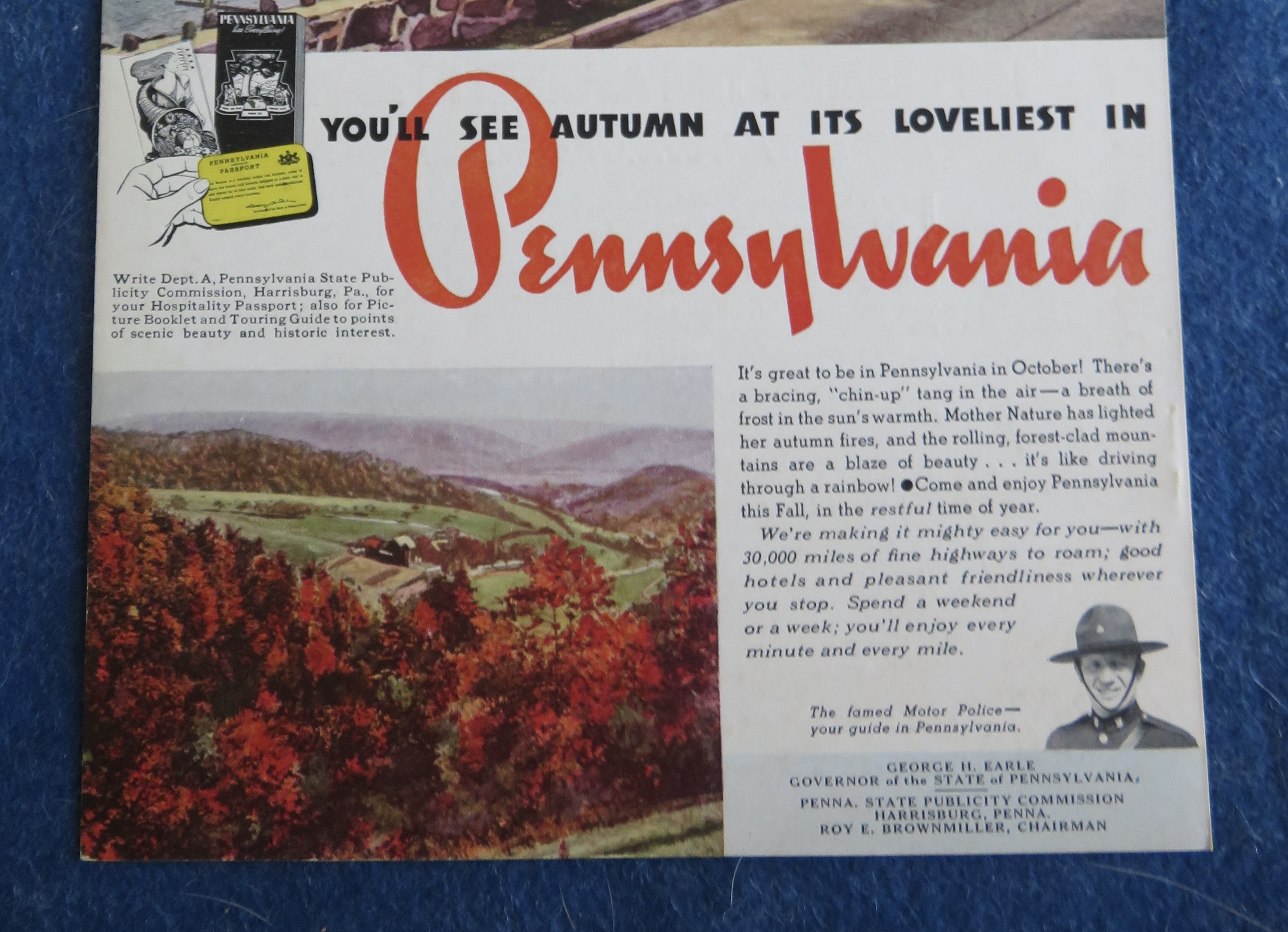 1938 Pennsylvania with Autumn At Its Loveliest
